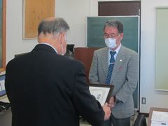 手づくりマスク感謝状