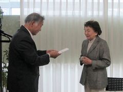 栗林後援会会長が勇退!